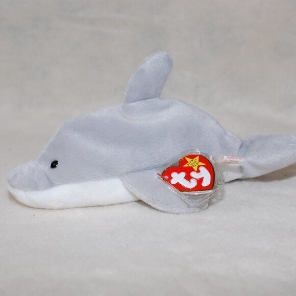 RETIRED Flash Dolphin Ty Beanie Baby 1993 Original 4th/4th gen tags - Picture 10 of 10